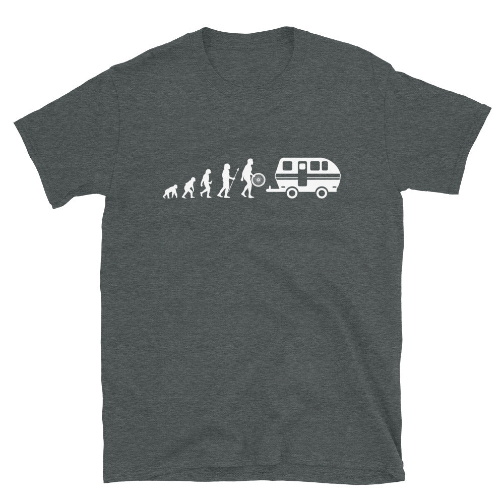 Camping Evolution - T-Shirt (Unisex) camping Dark Heather
