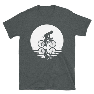 Kreis Und Spiegelung – Mann Radelt - T-Shirt (Unisex) fahrrad Dark Heather