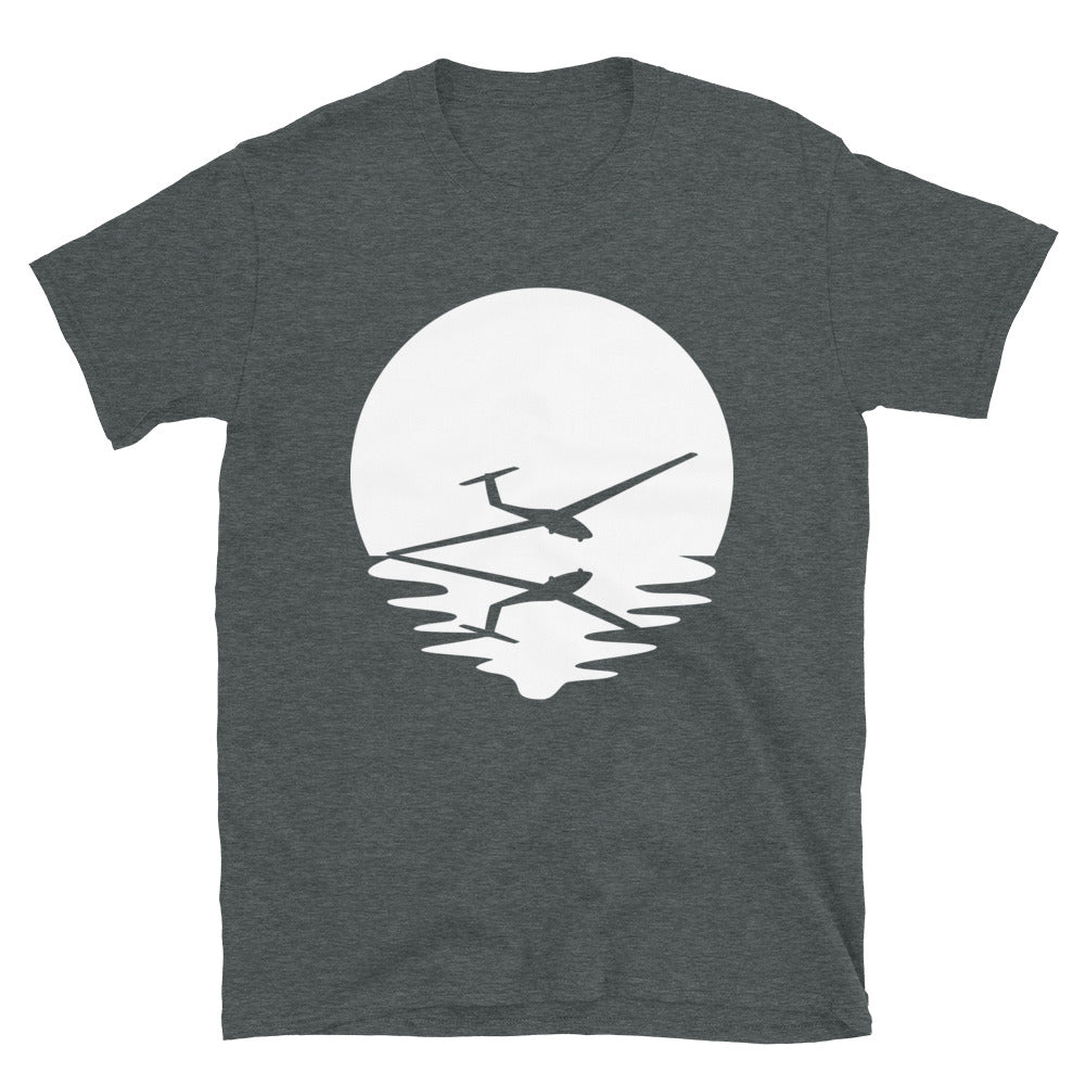 Kreis Und Spiegelung - Segelflugzeug - T-Shirt (Unisex) berge Dark Heather