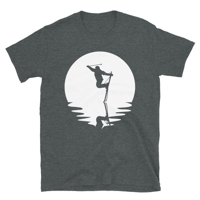 Kreis Und Reflexion - Skifahren - T-Shirt (Unisex) klettern ski Dark Heather