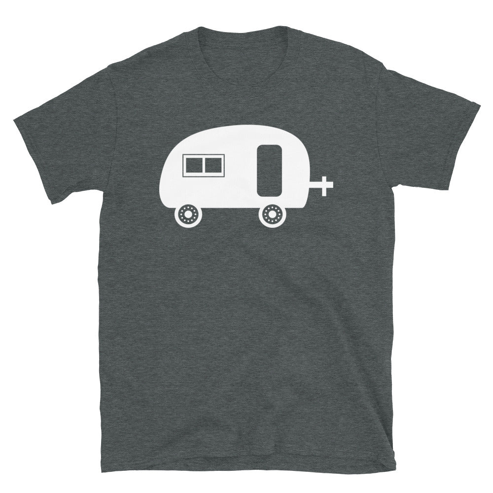 Camping Caravan - T-Shirt (Unisex) camping Dark Heather