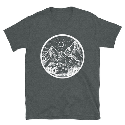 Kreis - Berg - Campingwagen - T-Shirt (Unisex) camping Dark Heather
