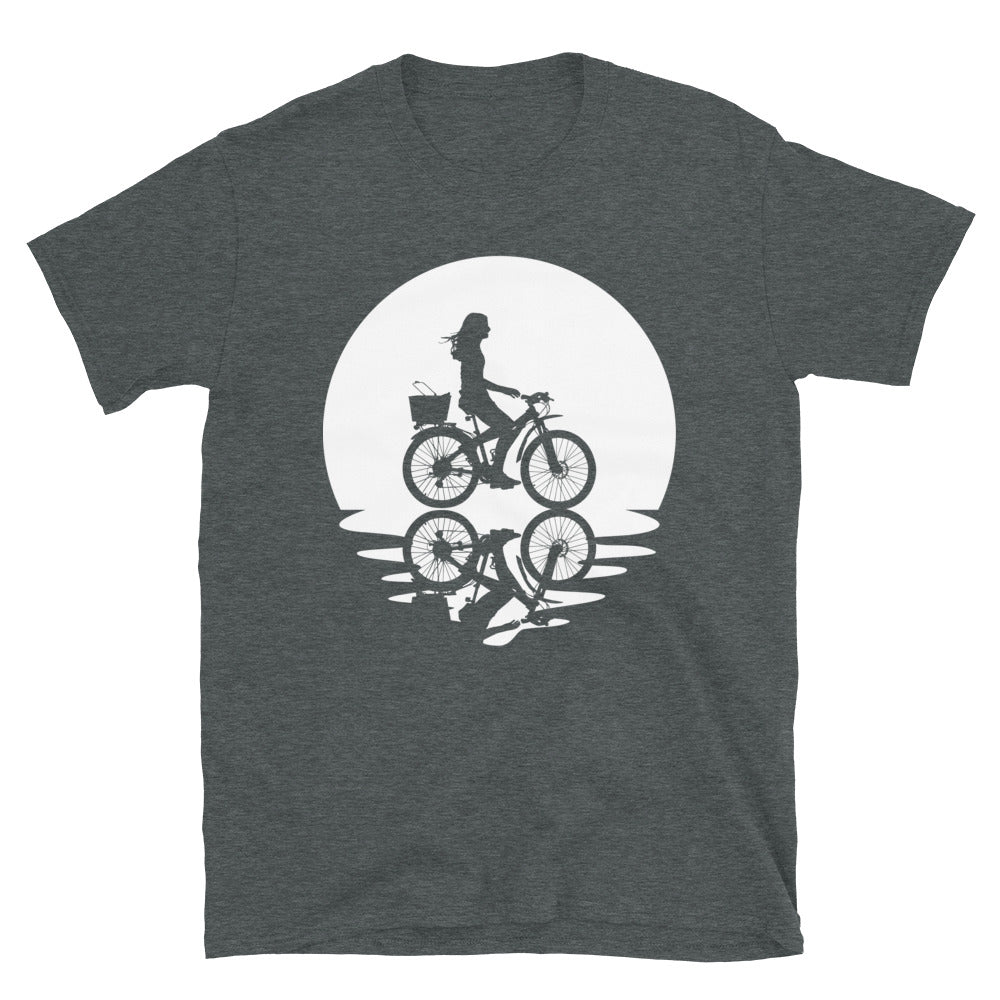 Kreis Und Spiegelung – Weibliches Radfahren - T-Shirt (Unisex) fahrrad Dark Heather