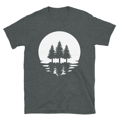 Kreis Und Spiegelung – Bäume - T-Shirt (Unisex) camping Dark Heather