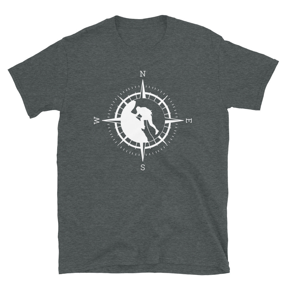 Kompass Und Klettern - T-Shirt (Unisex) klettern Dark Heather