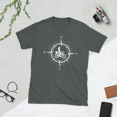 Kompass Und Radfahren - T-Shirt (Unisex) fahrrad Dark Heather