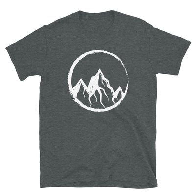 Kreis Und Mountain - T-Shirt (Unisex) berge Dark Heather