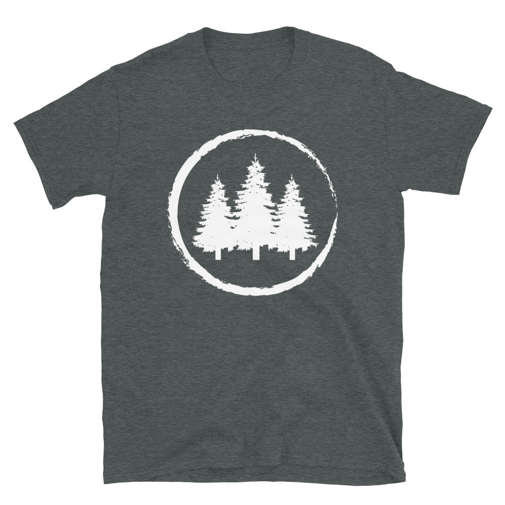 Kreis Und Bäume - T-Shirt (Unisex) camping Dark Heather