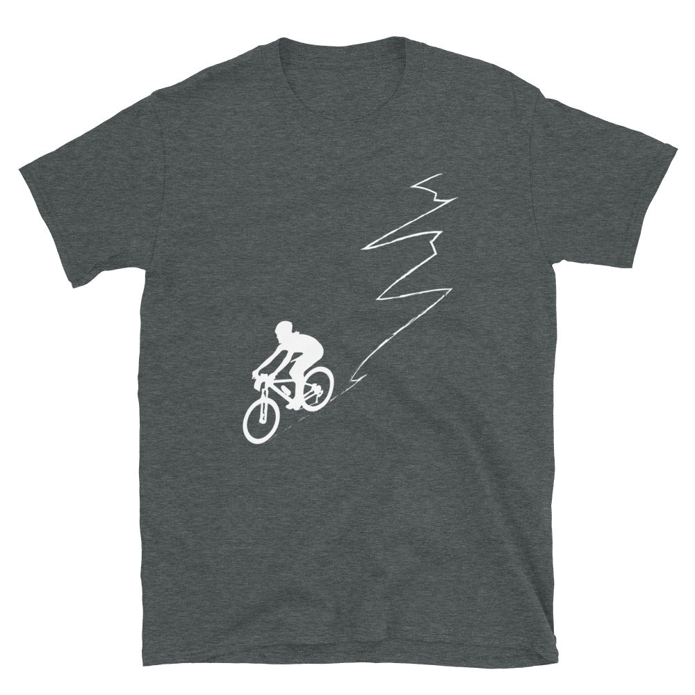 Kurvenlinie – Radfahren - T-Shirt (Unisex) fahrrad Dark Heather