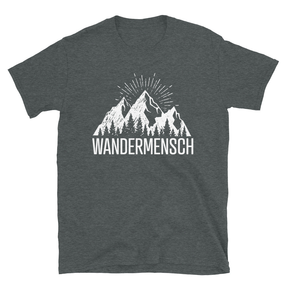 Der Wandermensch - T-Shirt (Unisex) berge wandern Dark Heather