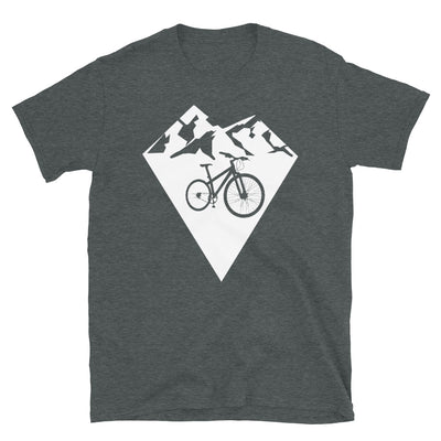 Diamond Shape - Mountain - Cycling - T-Shirt (Unisex) fahrrad Dark Heather