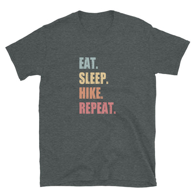 Eat Sleep Hike Repeat - T-Shirt (Unisex) wandern Dark Heather