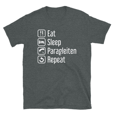Eat Sleep Paragleiten Repeat - T-Shirt (Unisex) berge Dark Heather