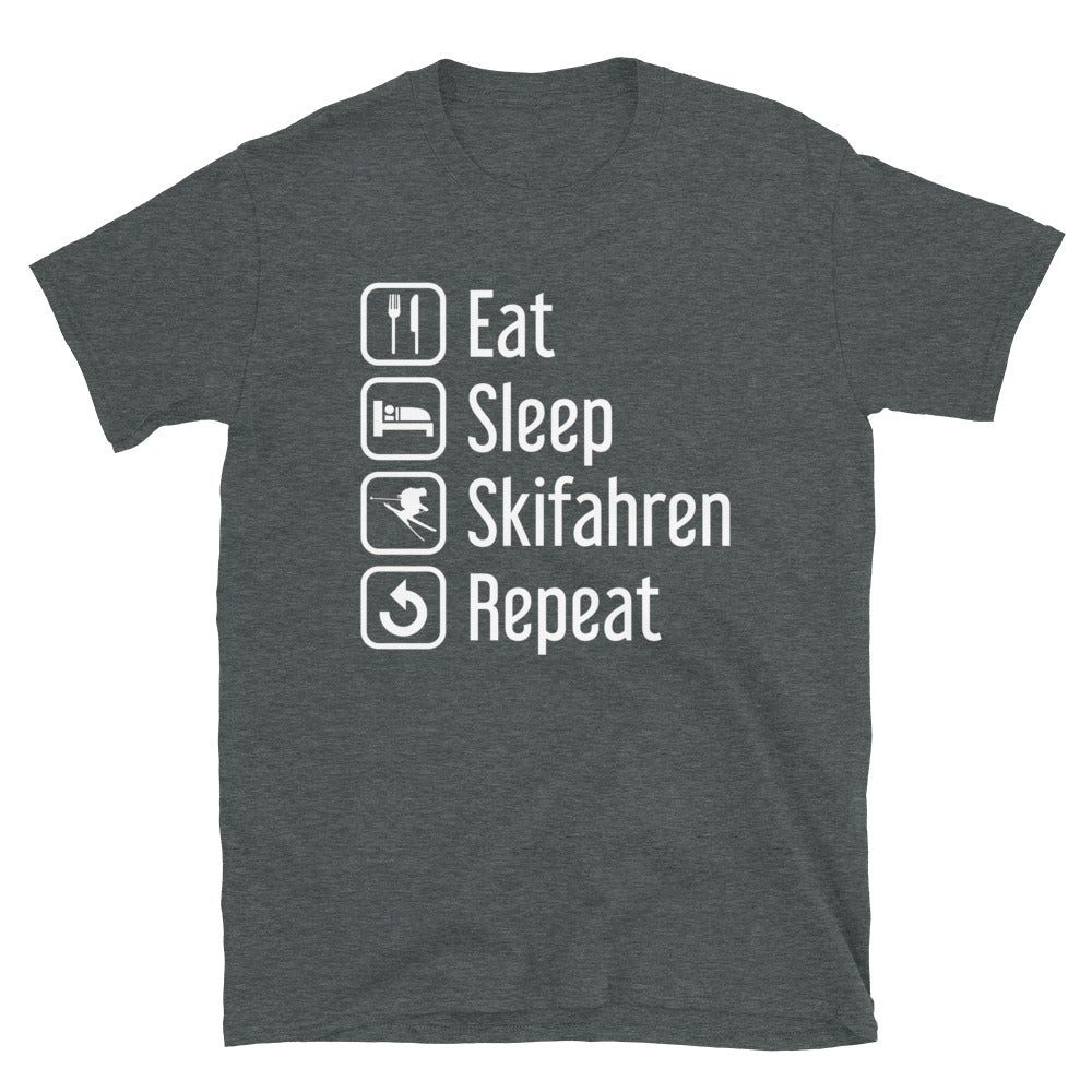Eat Sleep Skifahren Repeat - T-Shirt (Unisex) klettern ski Dark Heather