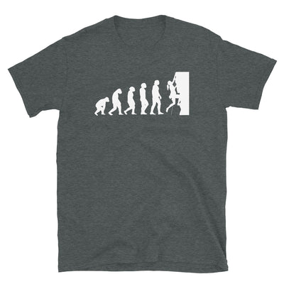 Evolution Und Klettern - T-Shirt (Unisex) klettern Dark Heather