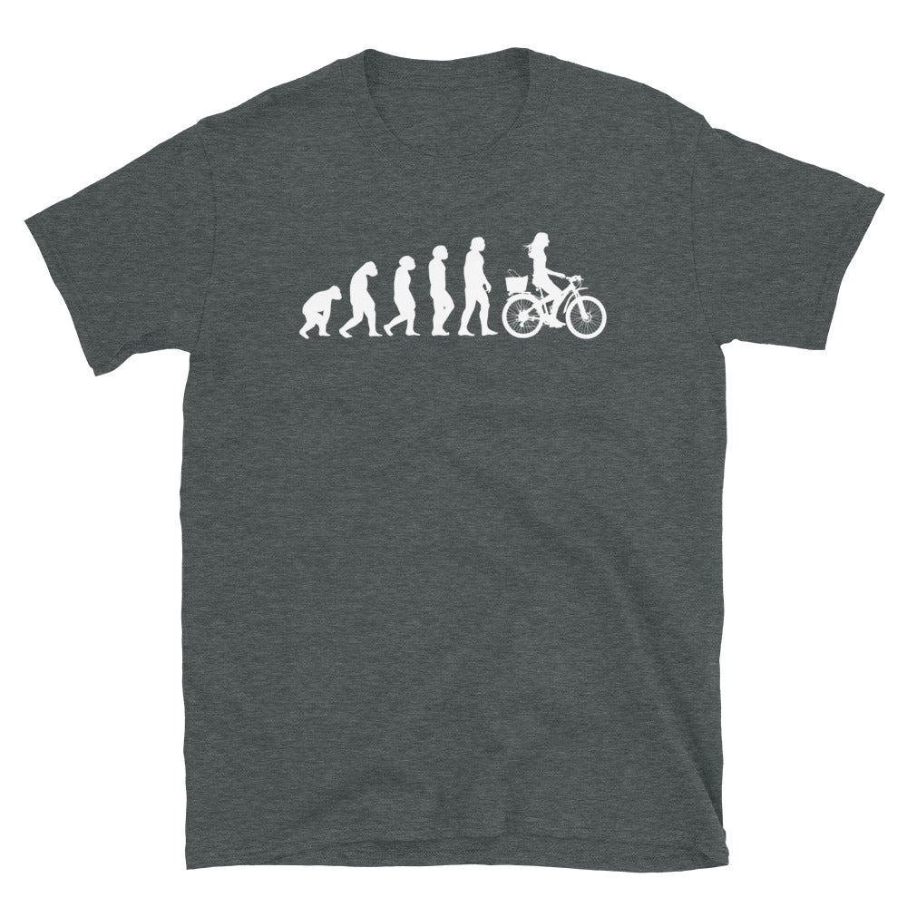 Evolution Und Radfahren - T-Shirt (Unisex) fahrrad Dark Heather