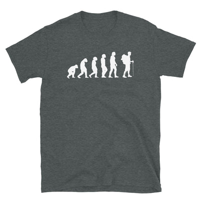 Evolution Und Wandern - T-Shirt (Unisex) wandern Dark Heather