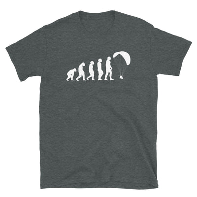 Evolution Und Gleitschirmfliegen - T-Shirt (Unisex) berge Dark Heather