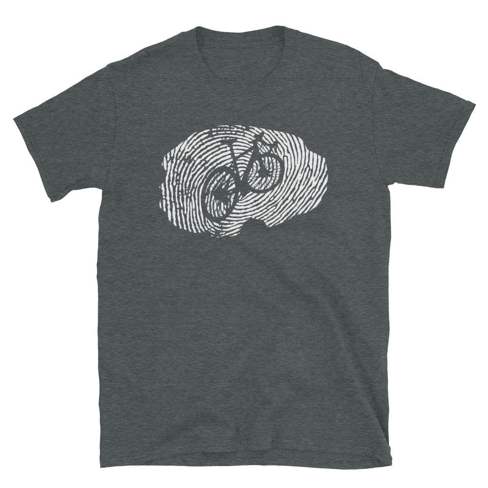 Fingerabdruck - Radfahren - T-Shirt (Unisex) fahrrad Dark Heather