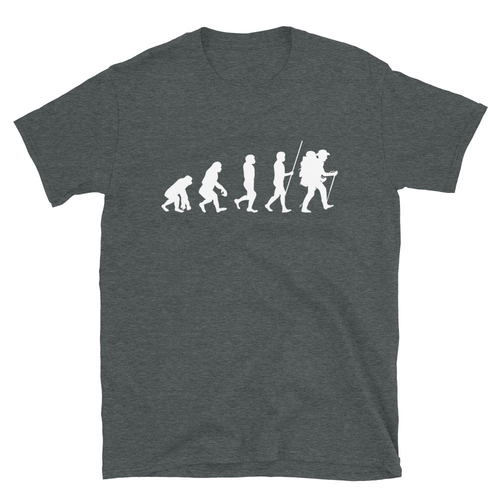Evolution Wandermensch - T-Shirt (Unisex) wandern Dark Heather