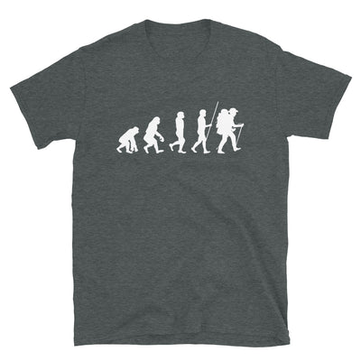 Evolution Wandermensch - T-Shirt (Unisex) wandern Dark Heather
