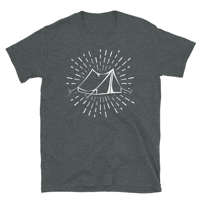 Feuerwerk Und Camping 1 - T-Shirt (Unisex) camping Dark Heather