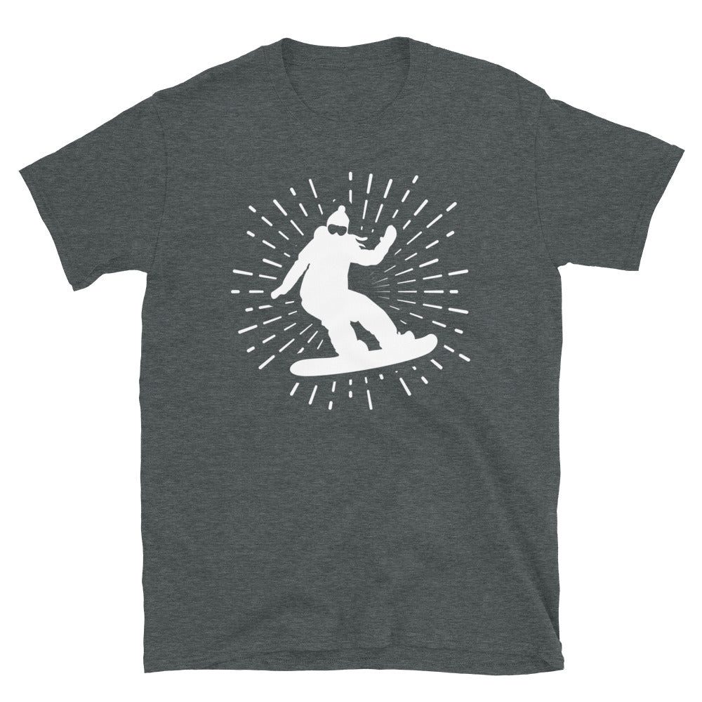Feuerwerk Und Snowbarding 1 - T-Shirt (Unisex) snowboarden Dark Heather