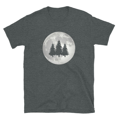 Vollmond - Bäume - T-Shirt (Unisex) camping Dark Heather