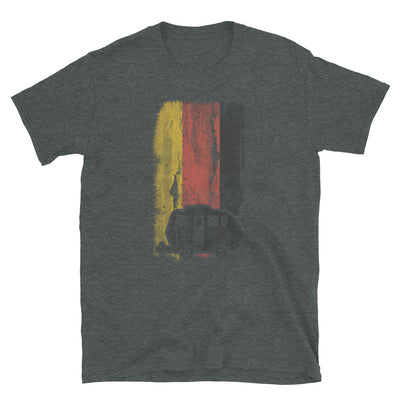 Deutsche Flagge 2 Und Camping - T-Shirt (Unisex) camping Dark Heather