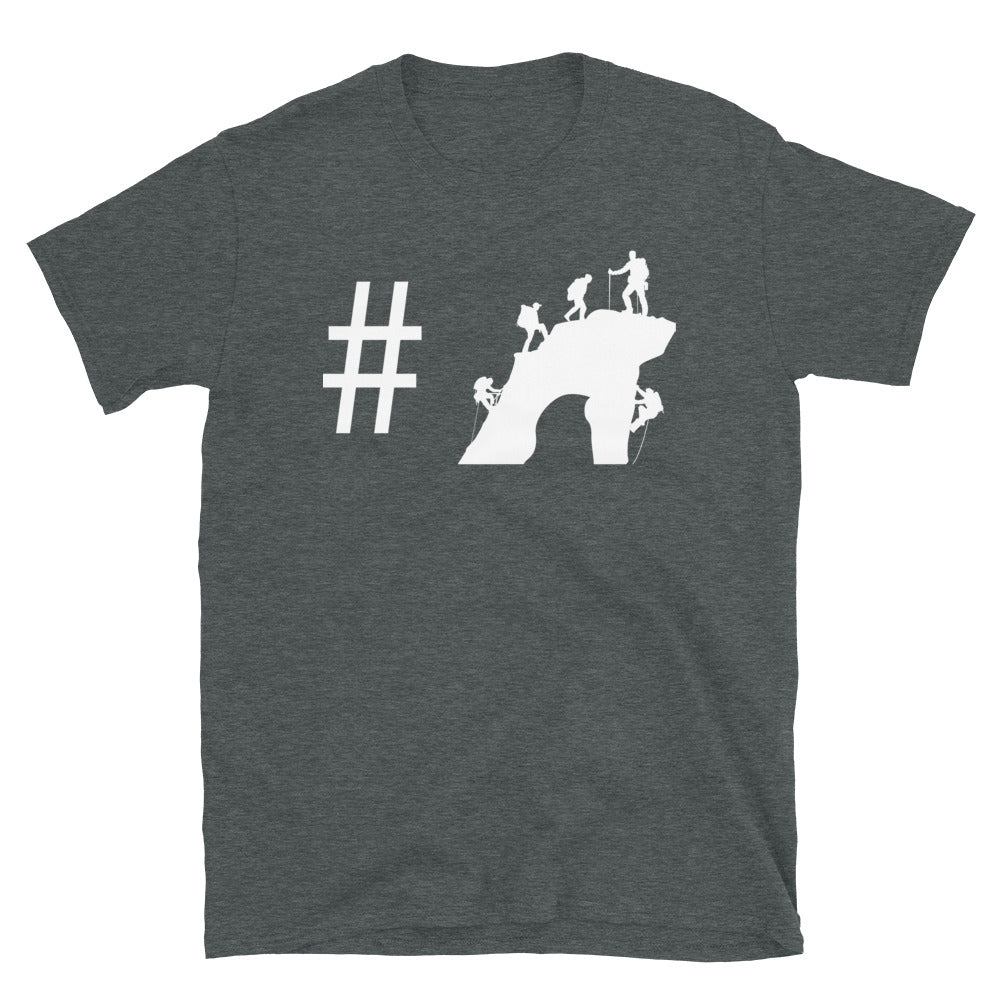 Hashtag - Klettern - T-Shirt (Unisex) klettern Dark Heather
