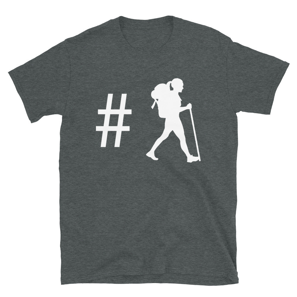 Hashtag - Wandern Für Frauen - T-Shirt (Unisex) wandern Dark Heather