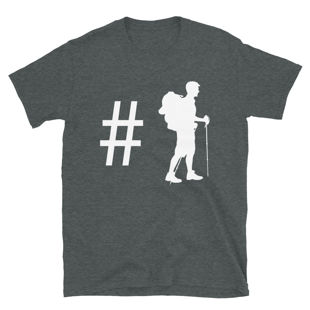 Hashtag - Wandern - T-Shirt (Unisex) wandern Dark Heather