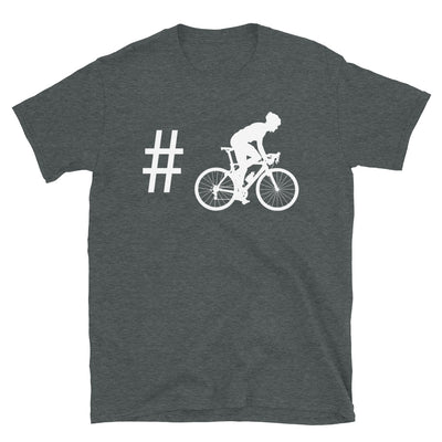 Hashtag - Mann Radfahren - T-Shirt (Unisex) fahrrad Dark Heather