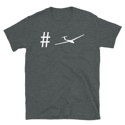 Hashtag - Segelflugzeug - T-Shirt (Unisex) berge Dark Heather