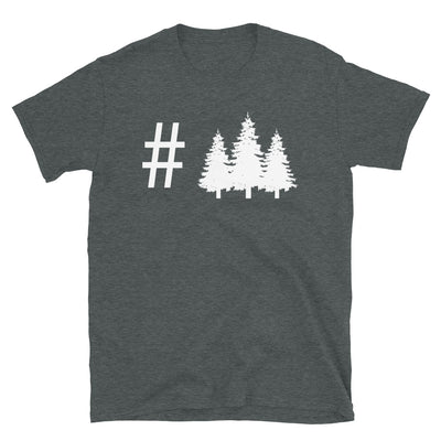 Hashtag - Bäume - T-Shirt (Unisex) camping Dark Heather