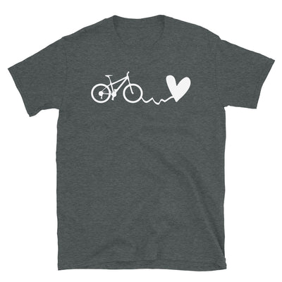Herz - Radfahren - T-Shirt (Unisex) fahrrad Dark Heather