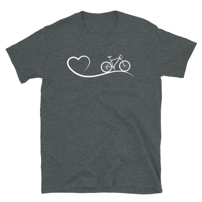 Herz 2 Und Radfahren - T-Shirt (Unisex) fahrrad Dark Heather