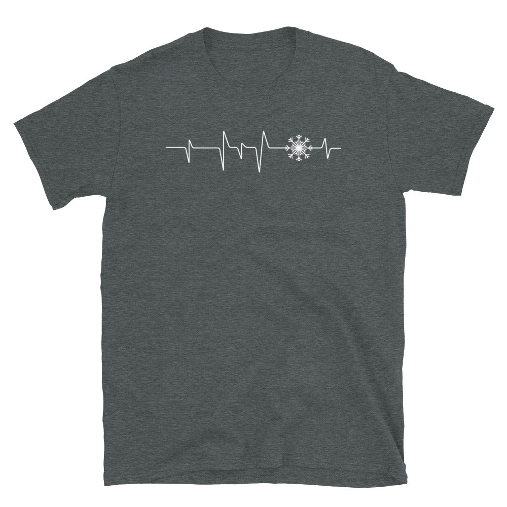 Herzschlag - Schneeflocke - T-Shirt (Unisex) camping Dark Heather