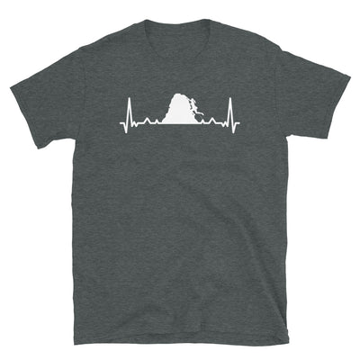 Herzschlag Und Klettern - T-Shirt (Unisex) klettern Dark Heather