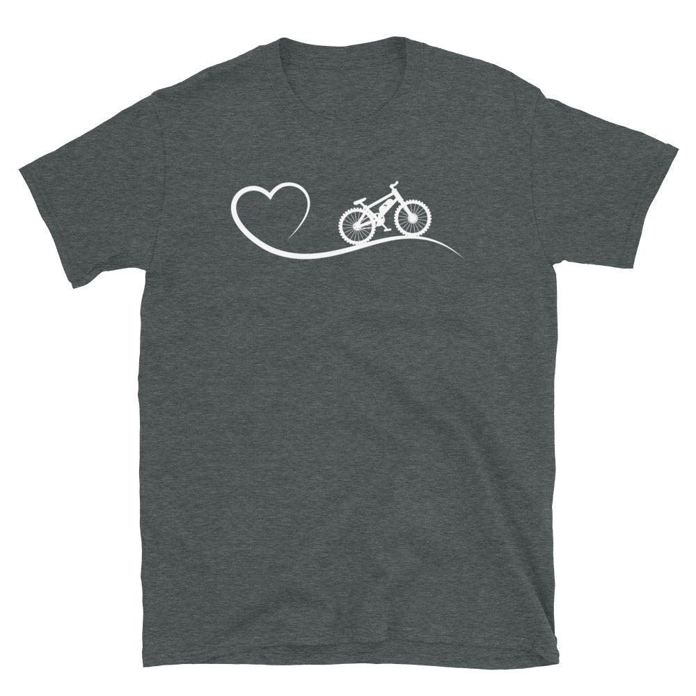 Herz Und E-Bike - T-Shirt (Unisex) e-bike Dark Heather