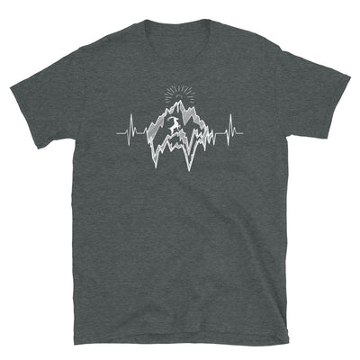 Herzschlag Alpensteinbock - T-Shirt (Unisex) berge Dark Heather
