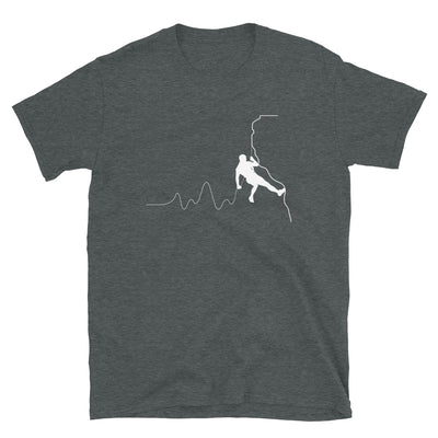 Herzschlag Bergsteiger - T-Shirt (Unisex) klettern Dark Heather