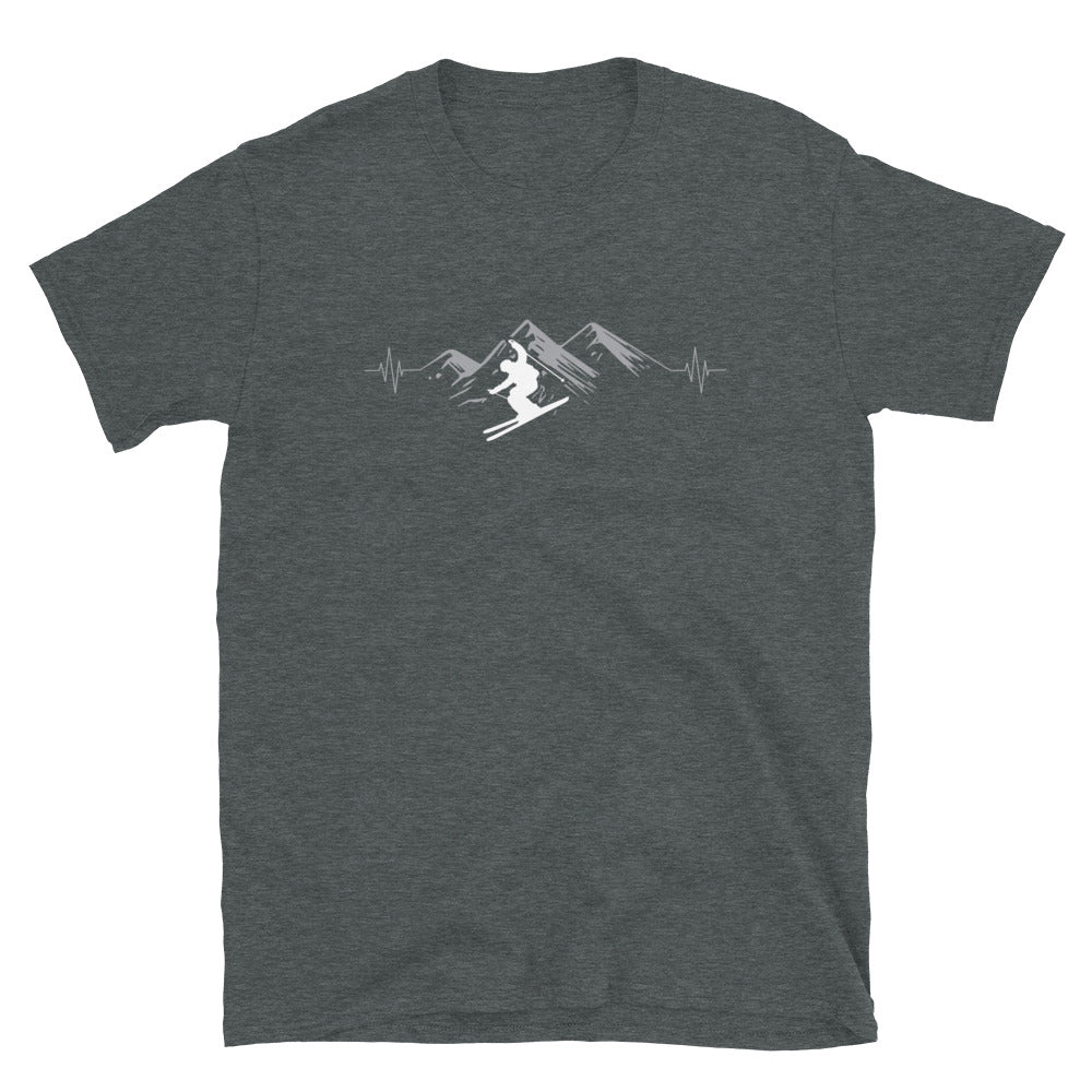 Herzschlag Skifahren - (S.K) - T-Shirt (Unisex) klettern Dark Heather