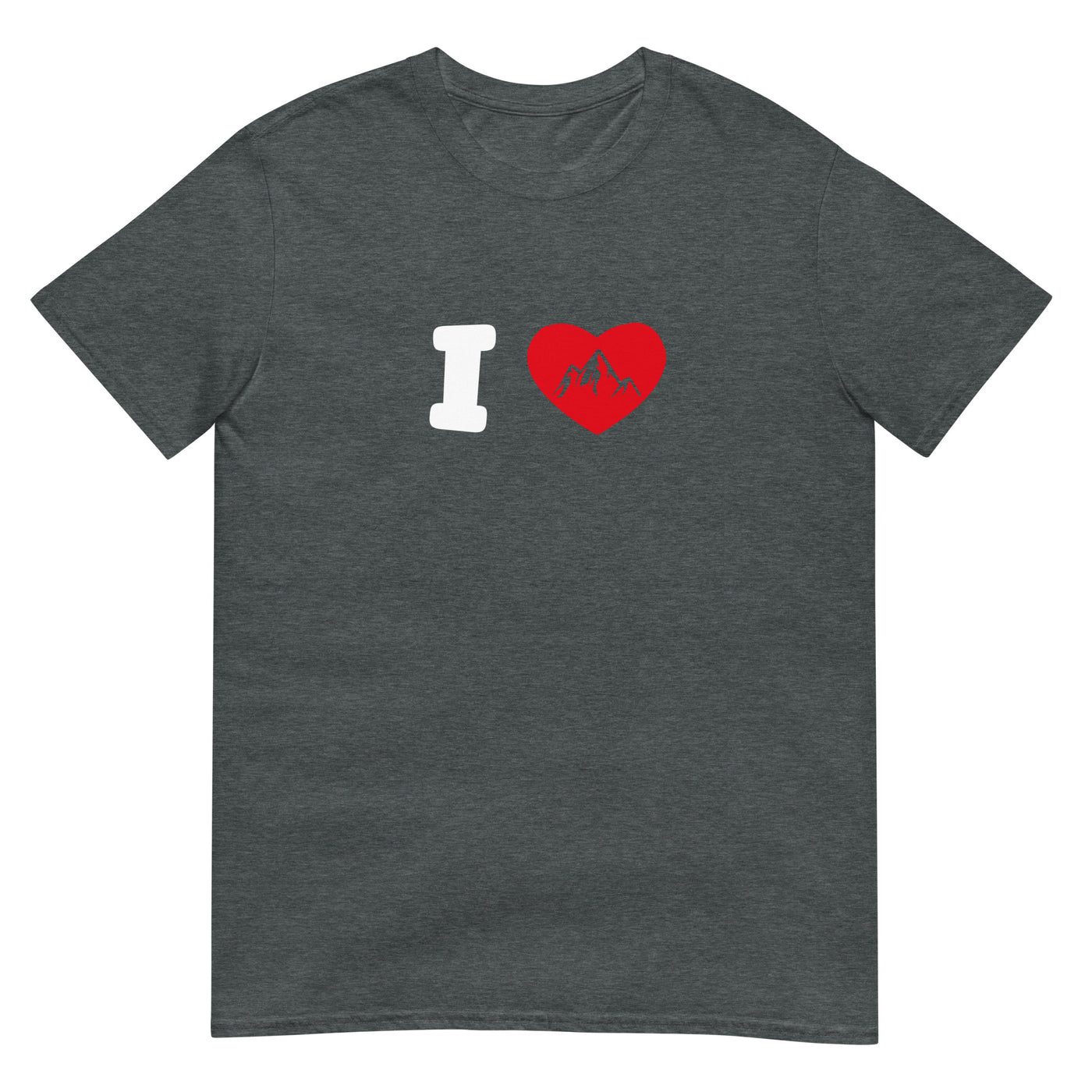 Ich Liebe Berge - T-Shirt (Unisex) berge xxx yyy zzz Dark Heather