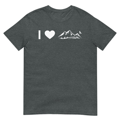 Ich Herz Und Berg - T-Shirt (Unisex) berge xxx yyy zzz Dark Heather