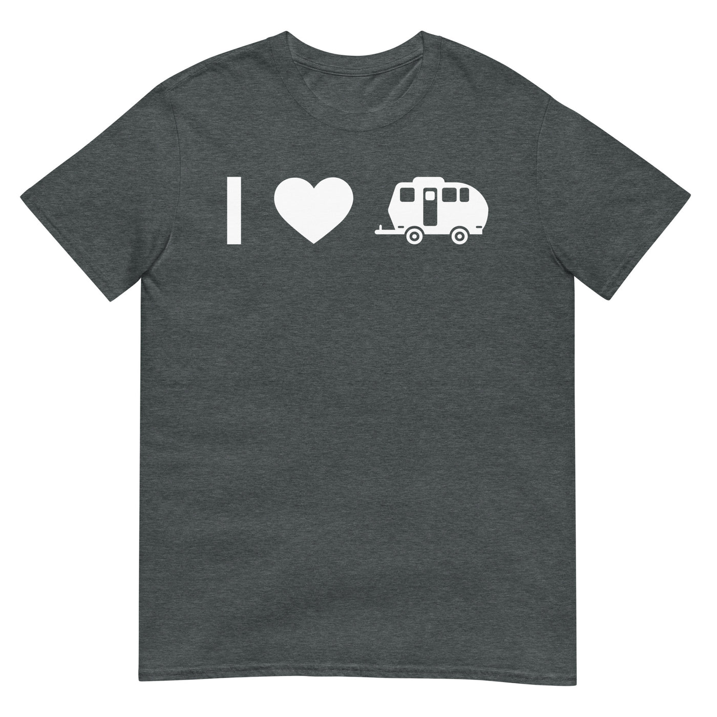 Herz Und Wohnwagen - T-Shirt (Unisex) camping xxx yyy zzz Dark Heather