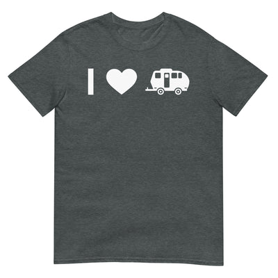 Herz Und Wohnwagen - T-Shirt (Unisex) camping xxx yyy zzz Dark Heather