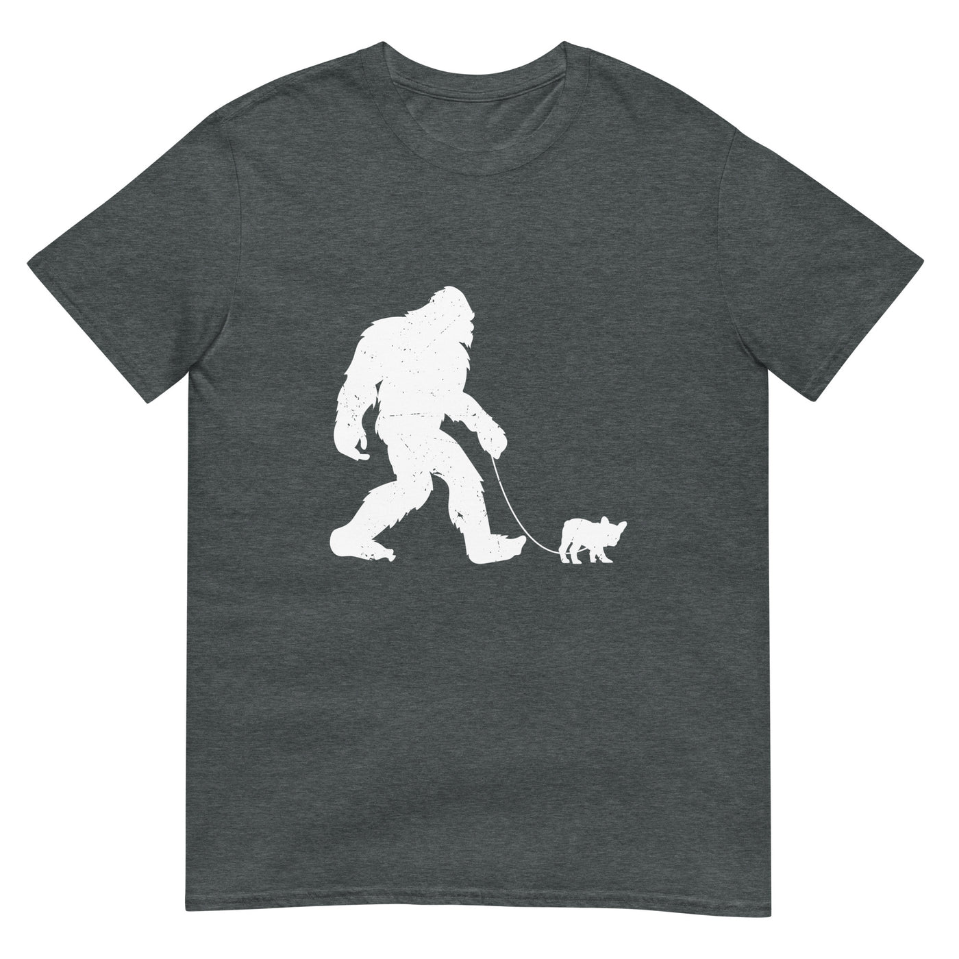 Bigfoot geht mit Französischer Bulldogge - Herren T-Shirt Other_Niches xxx yyy zzz Dark Heather