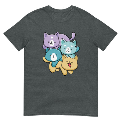Katzen in verschiedenen Farben übereinander - Herren T-Shirt Other_Niches xxx yyy zzz Dark Heather