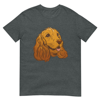 Cocker Spaniel Hundegesichtsporträt - Herren T-Shirt Other_Niches xxx yyy zzz Dark Heather